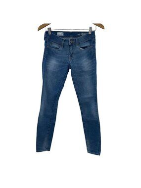 Gap 1969 Lightly Color Distressed 26R Legging Denim Jeans